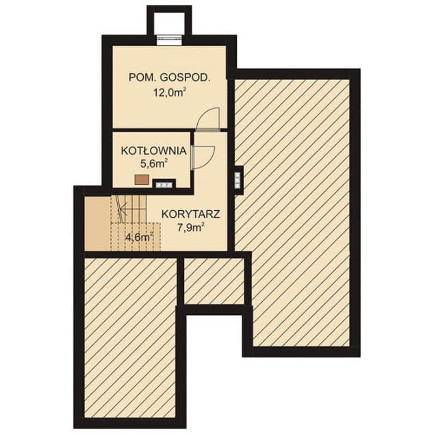 Rzut projektu APS 059 - Piwnica