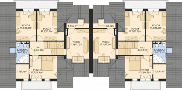 Rzut projektu APS 209 - Poddasze