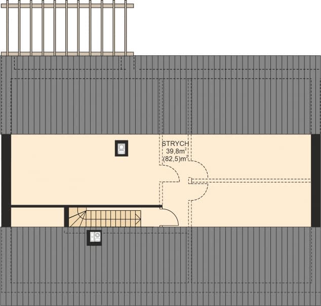 Rzut projektu APS 407 wariant 2 - 