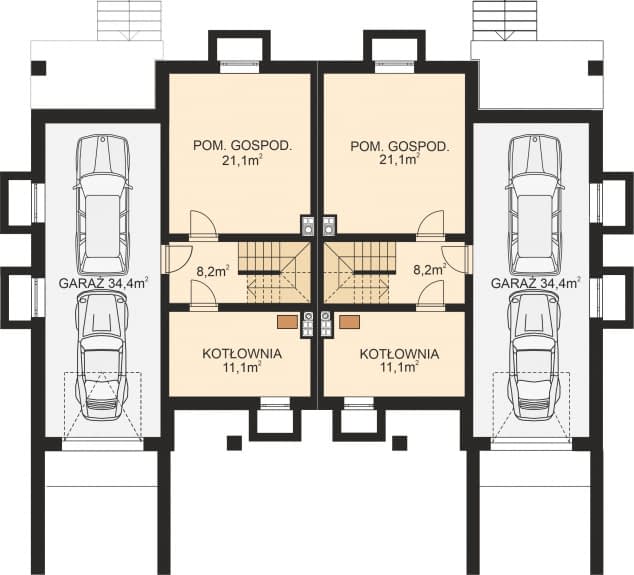 Rzut projektu APS 049 - Piwnica