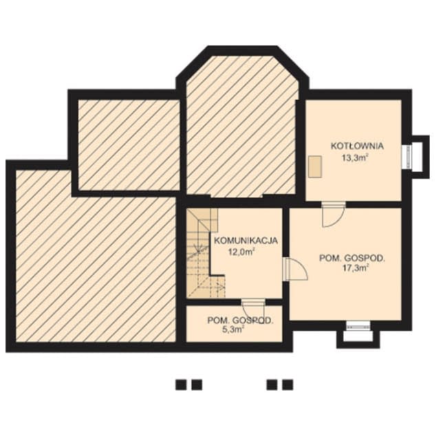 Rzut projektu APS 042 - Piwnica