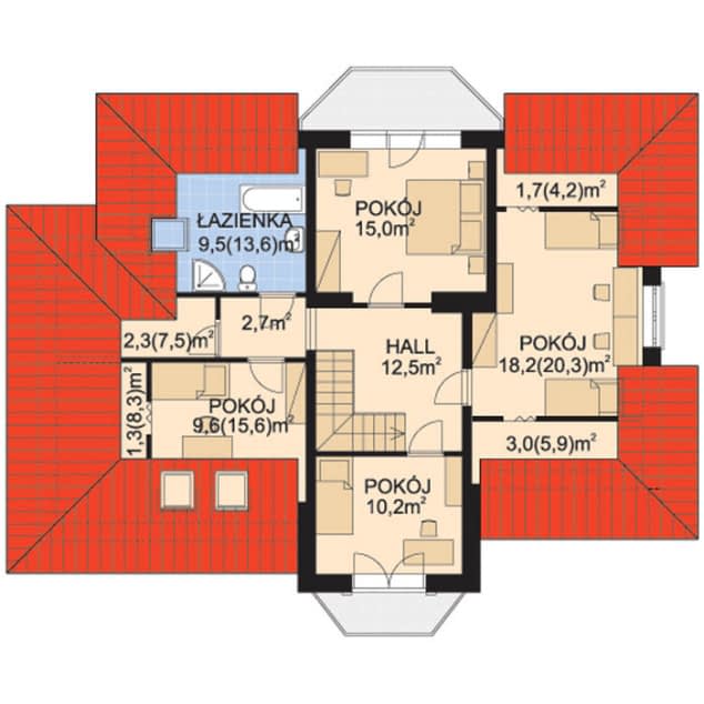 Rzut projektu APS 042 - Poddasze