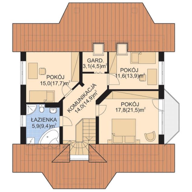 Rzut projektu APS 012 - Poddasze