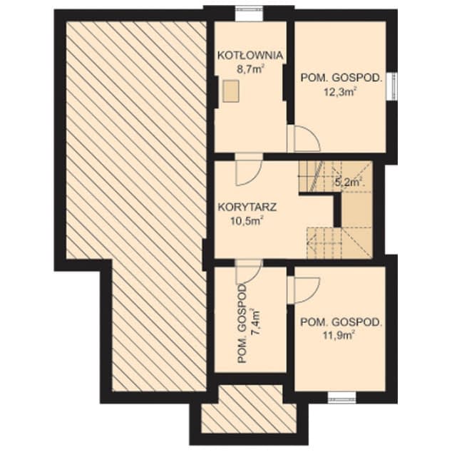 Rzut projektu APS 017 - Piwnica