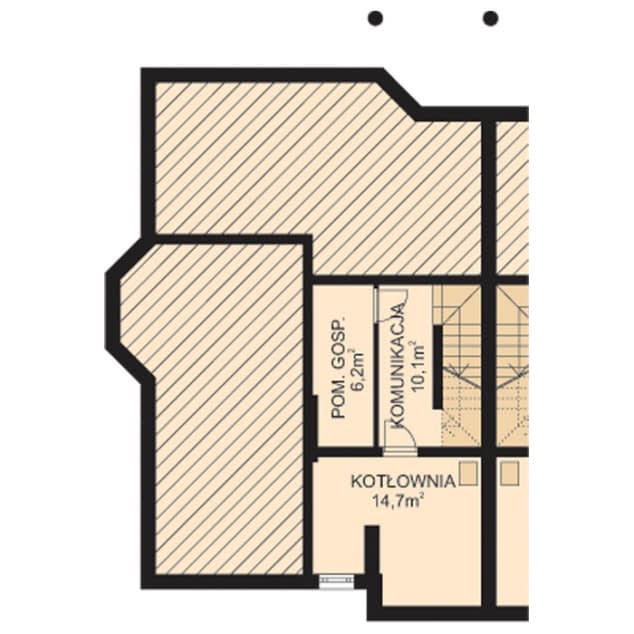 Rzut projektu APS 025 - Piwnica
