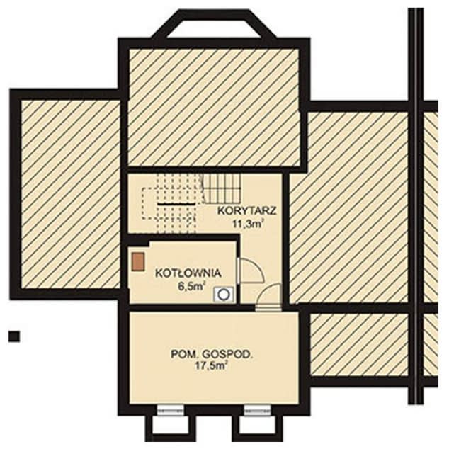 Rzut projektu APS 067 - Piwnica
