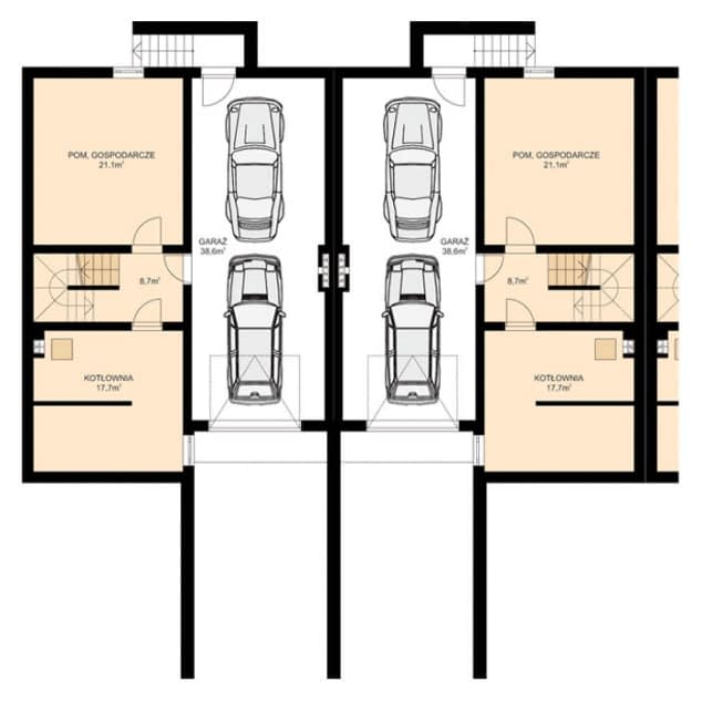 Rzut projektu APS 210 - Piwnica