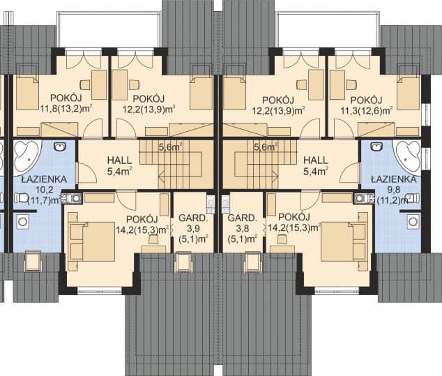 Rzut projektu APS 253 ECO - Poddasze