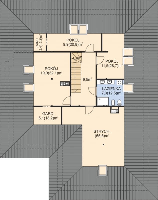 Rzut projektu APS 272 + 2G - 