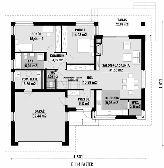 Rzut projektu E-114 -