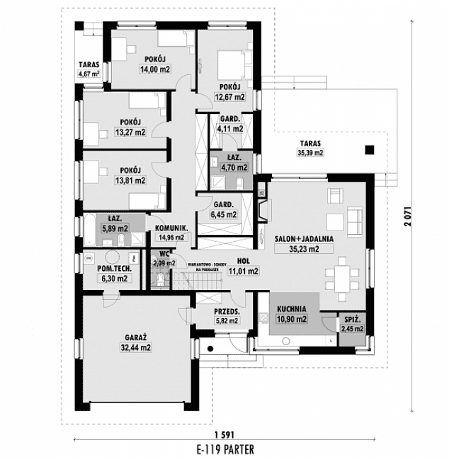 Rzut projektu E-119 -  