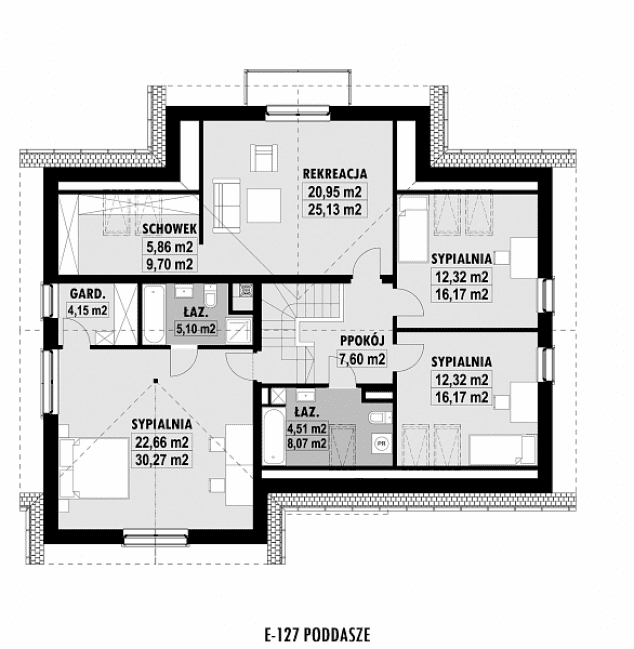 Rzut projektu E-127 -  