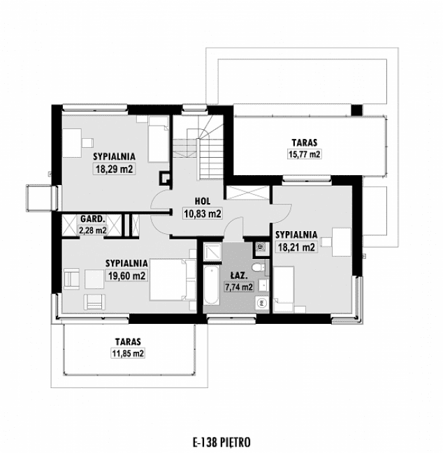 Rzut projektu E-138 -
