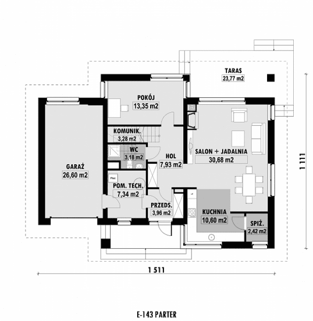 Rzut projektu E-143 -