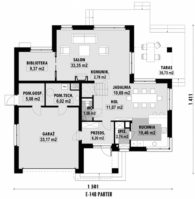 Rzut projektu E-148 -