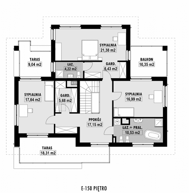 Rzut projektu E-150 -