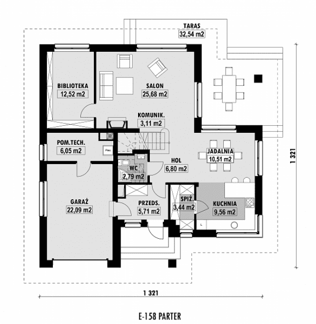 Rzut projektu E-158 -  
