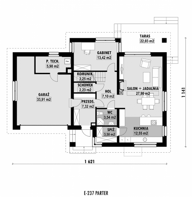 Rzut projektu E-237 -  