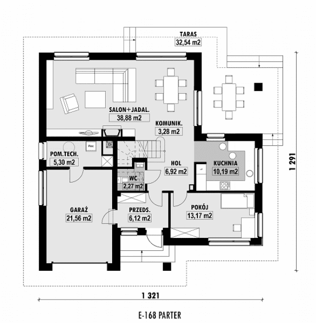 Rzut projektu E-168 -