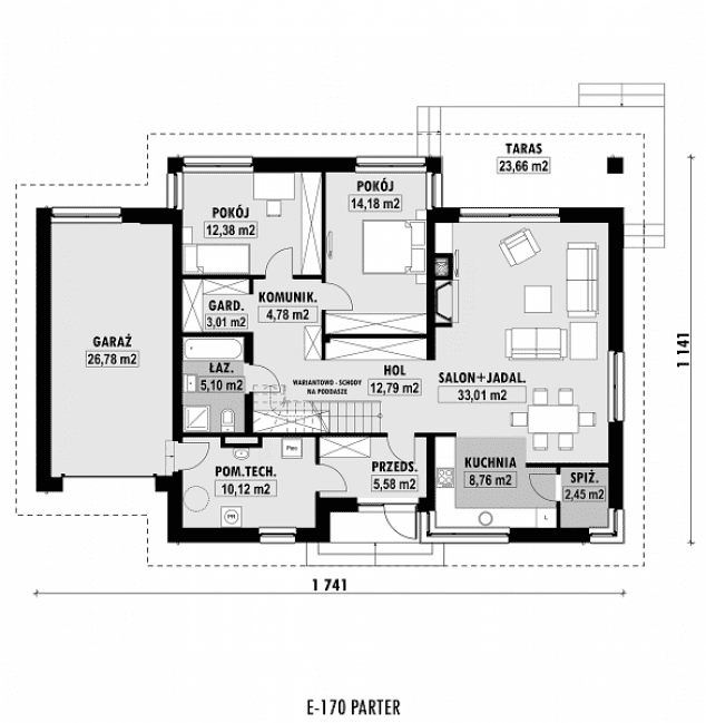 Rzut projektu E-170 -