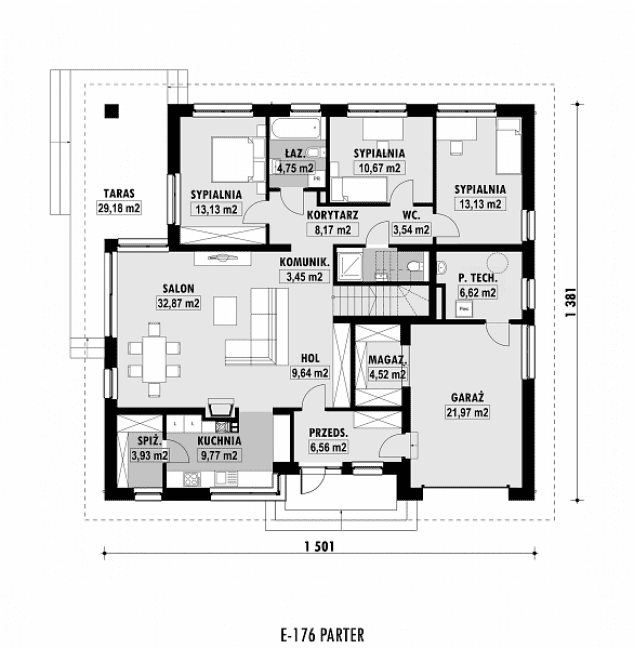 Rzut projektu E-176 -  