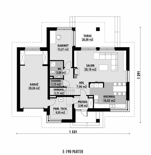 Rzut projektu E-190 -