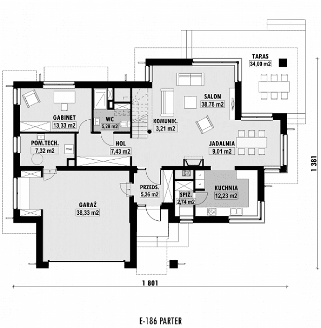 Rzut projektu E-186 -  