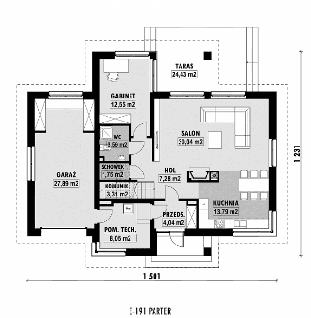 Rzut projektu E-191 -  