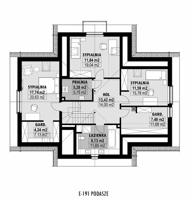 Rzut projektu E-191 -  