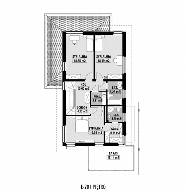 Rzut projektu E-201 -