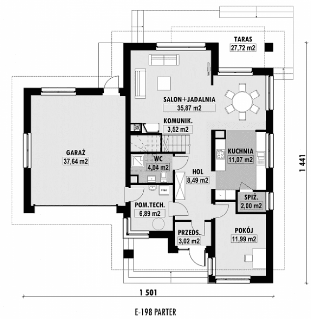 Rzut projektu E-198 -