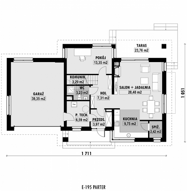 Rzut projektu E-195 -