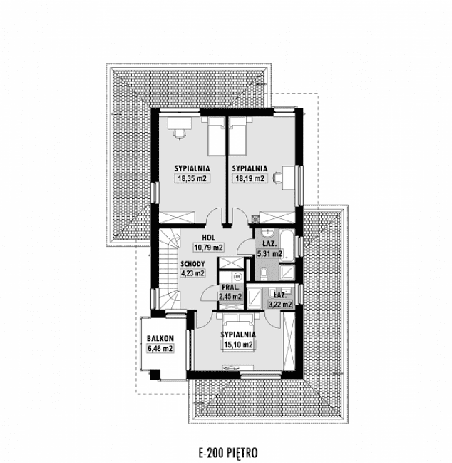 Rzut projektu E-200 -