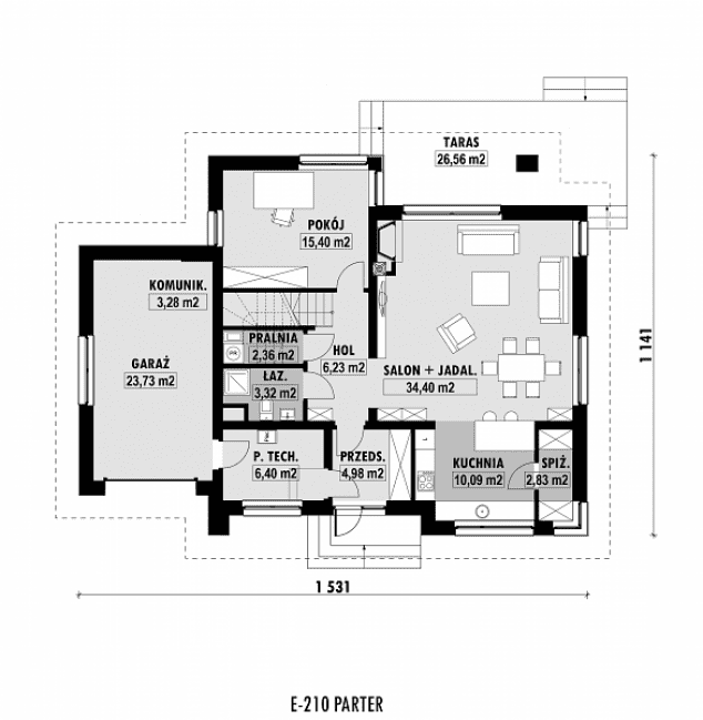 Rzut projektu E-210 -