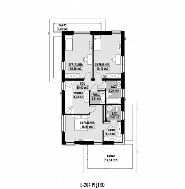 Rzut projektu E-204 -