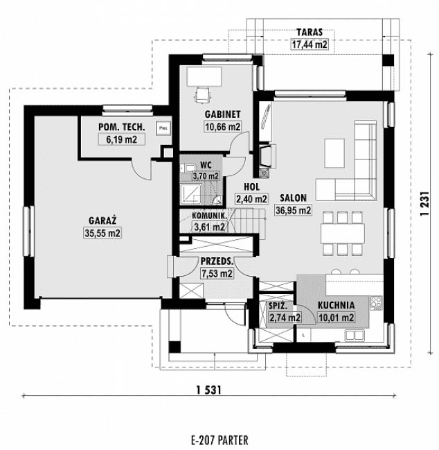 Rzut projektu E-207 -