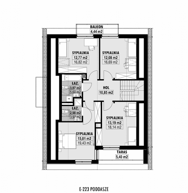 Rzut projektu E-223 -