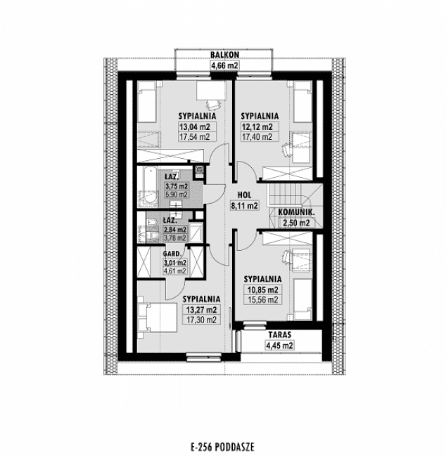 Rzut projektu E-256 -  