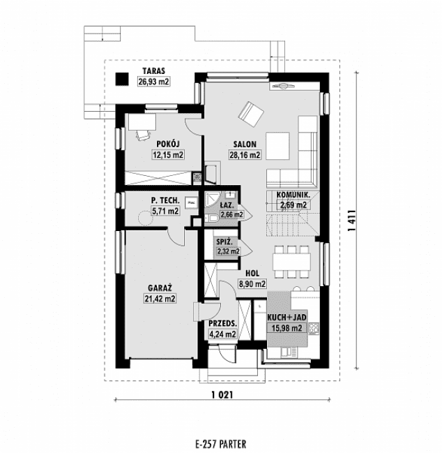 Rzut projektu E-257 -  