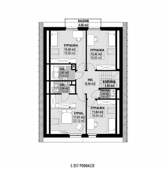 Rzut projektu E-257 -  