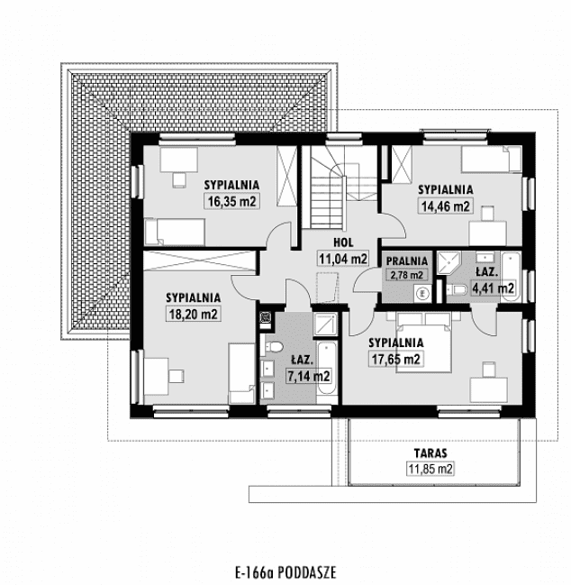 Rzut projektu E-166a -