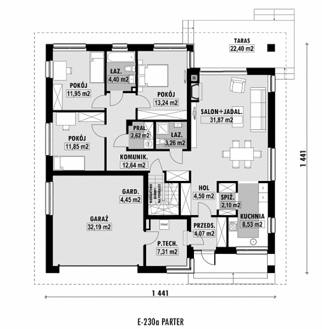 Rzut projektu E-230a -  