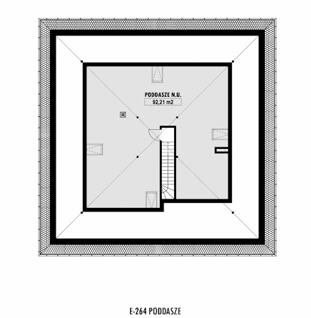 Rzut projektu E-264 -  