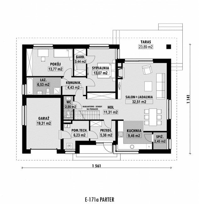 Rzut projektu E-171a -  