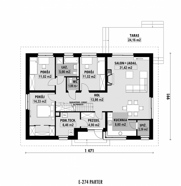 Rzut projektu E-274 -