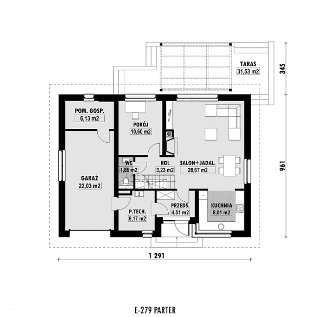 Rzut projektu E-279 -