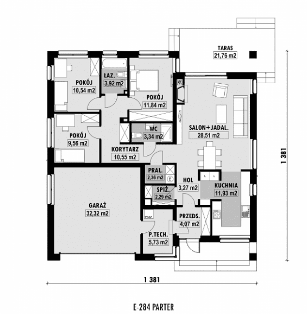 Rzut projektu E-284 -  