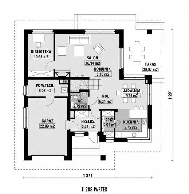 Rzut projektu E-288 -