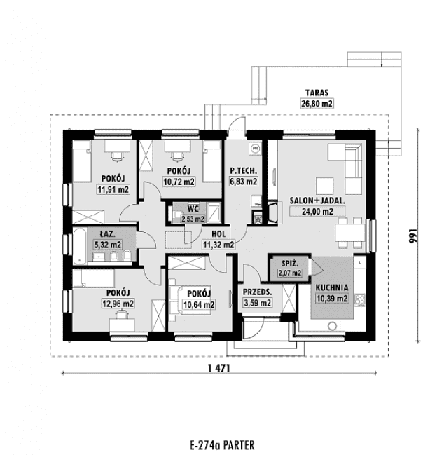 Rzut projektu E-274a -