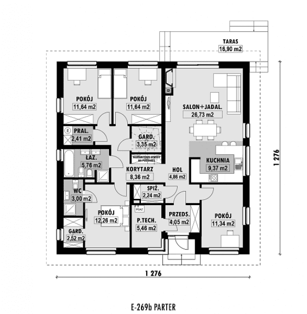 Rzut projektu E-269b -